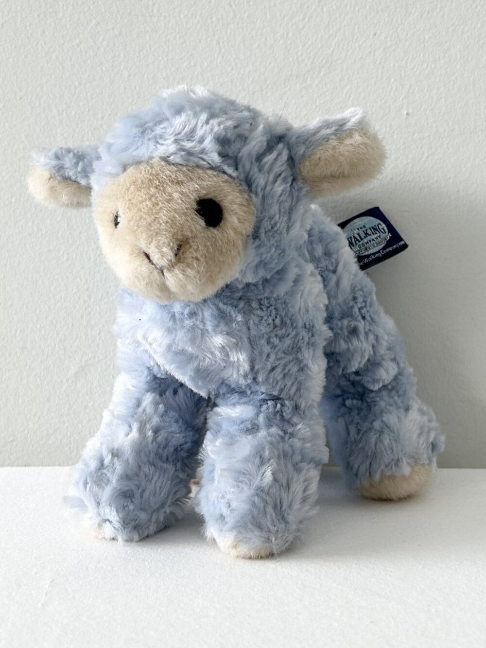 The Walking Company Blue Lamb Plush 7” Big Dog Holdings Soft Furry Hard Eyes HTF